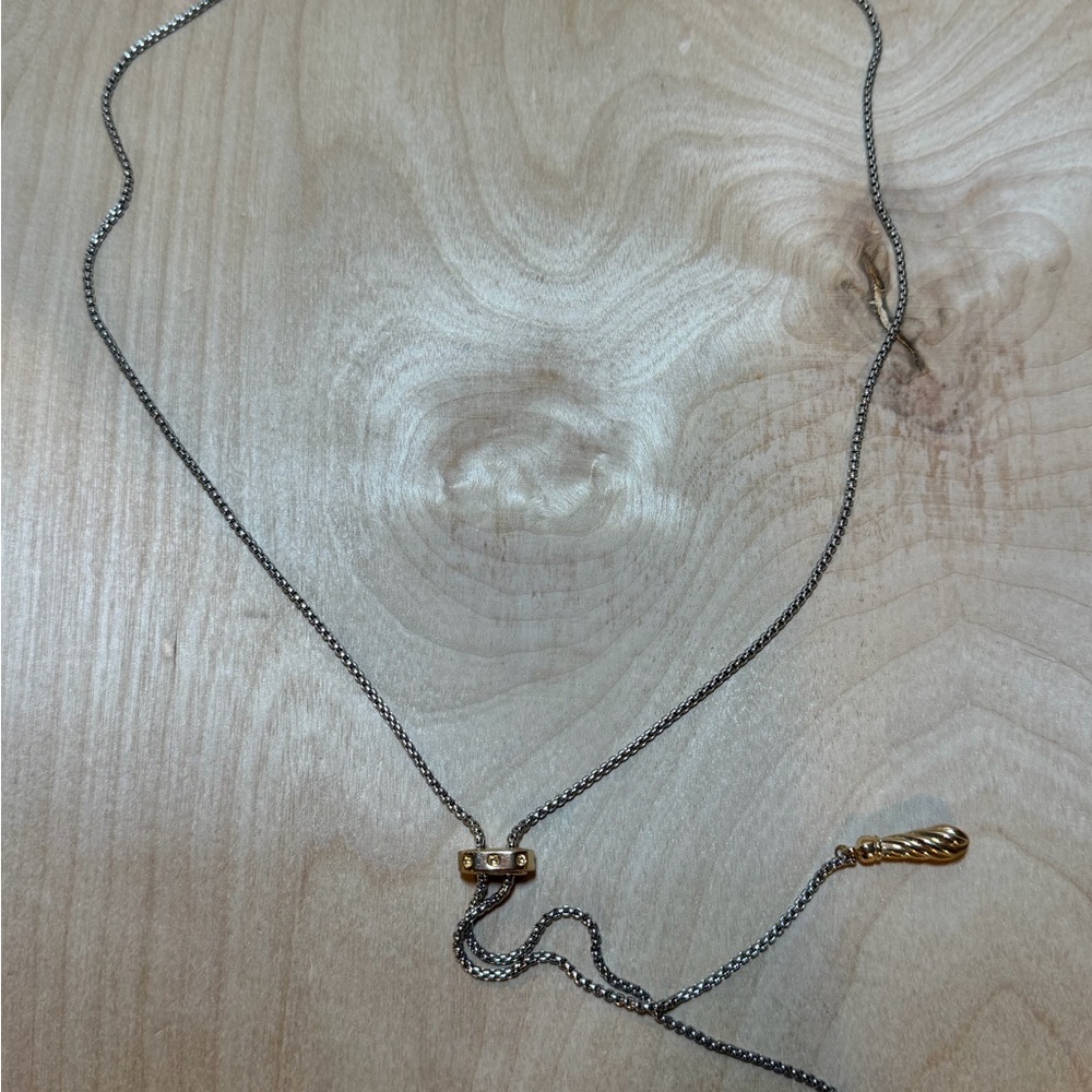 Gold and‎ Silver Bolo Necklace